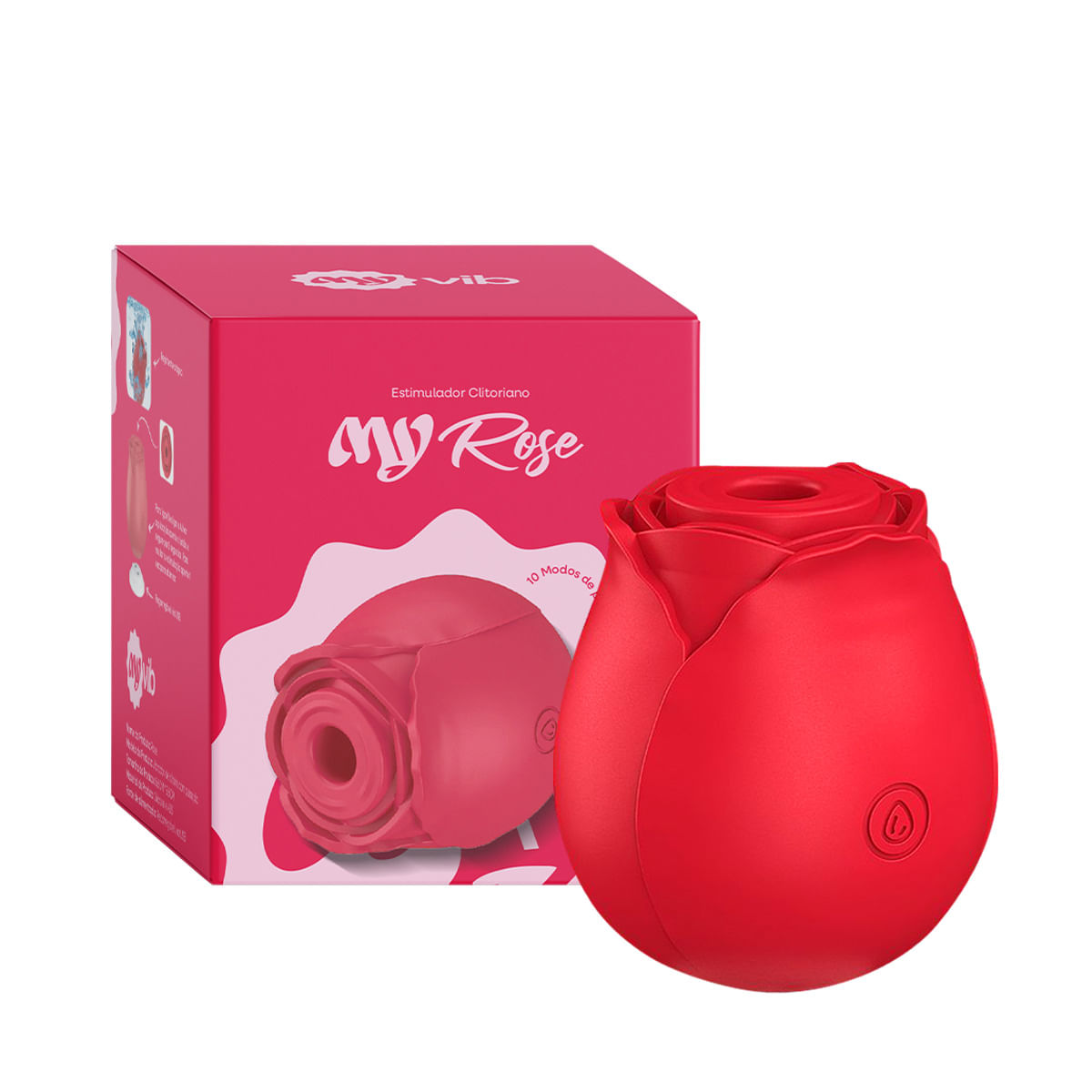 MyRose Rosa Estimuladora de Clitóris com 10 Modos de Pulsação MyVib