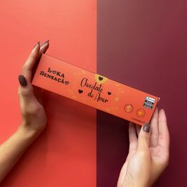 Chocolate do Amor Excitante para Adultos  com Taurina 05 Unidades 25g Loka Sensação