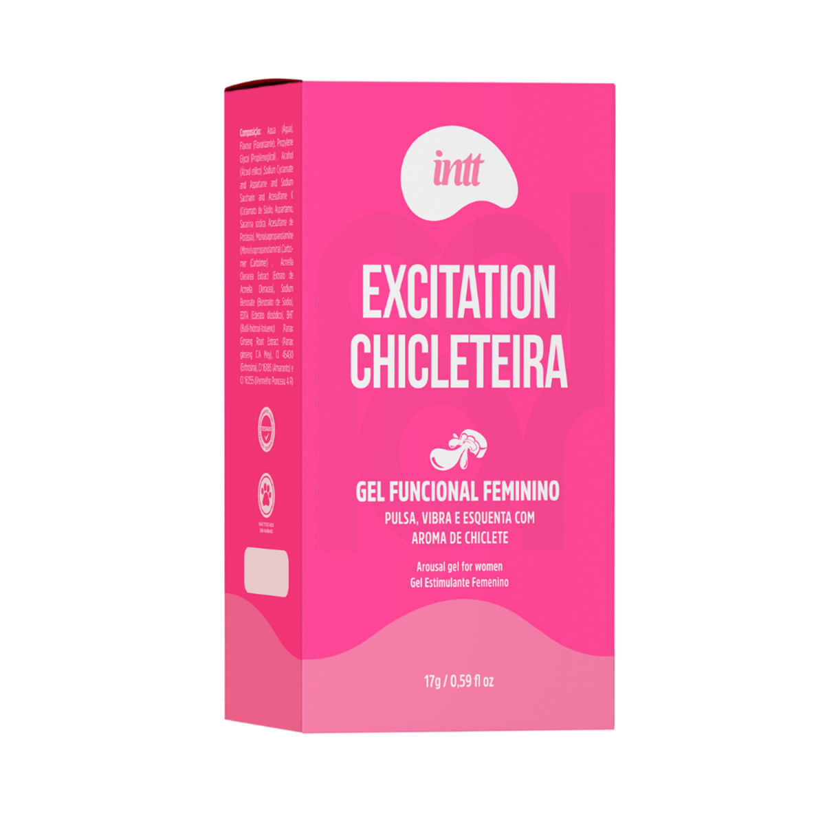 Excitation Chicleteira Excitante Feminino 17ml Linha Collors Intt