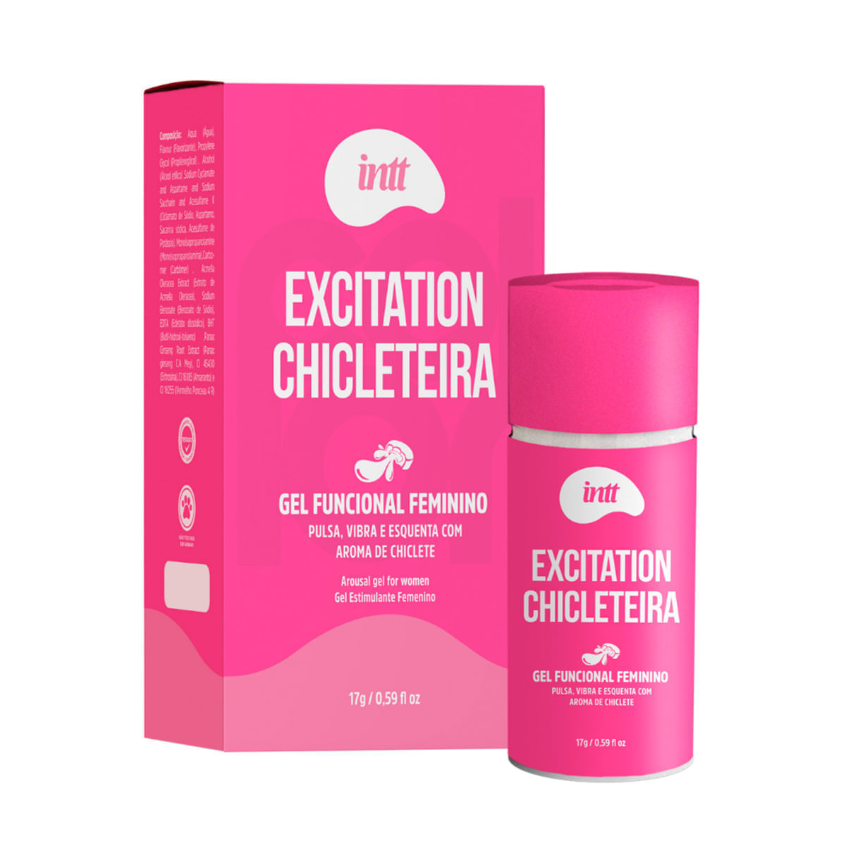 Excitation Chicleteira Excitante Feminino 17ml Linha Collors Intt
