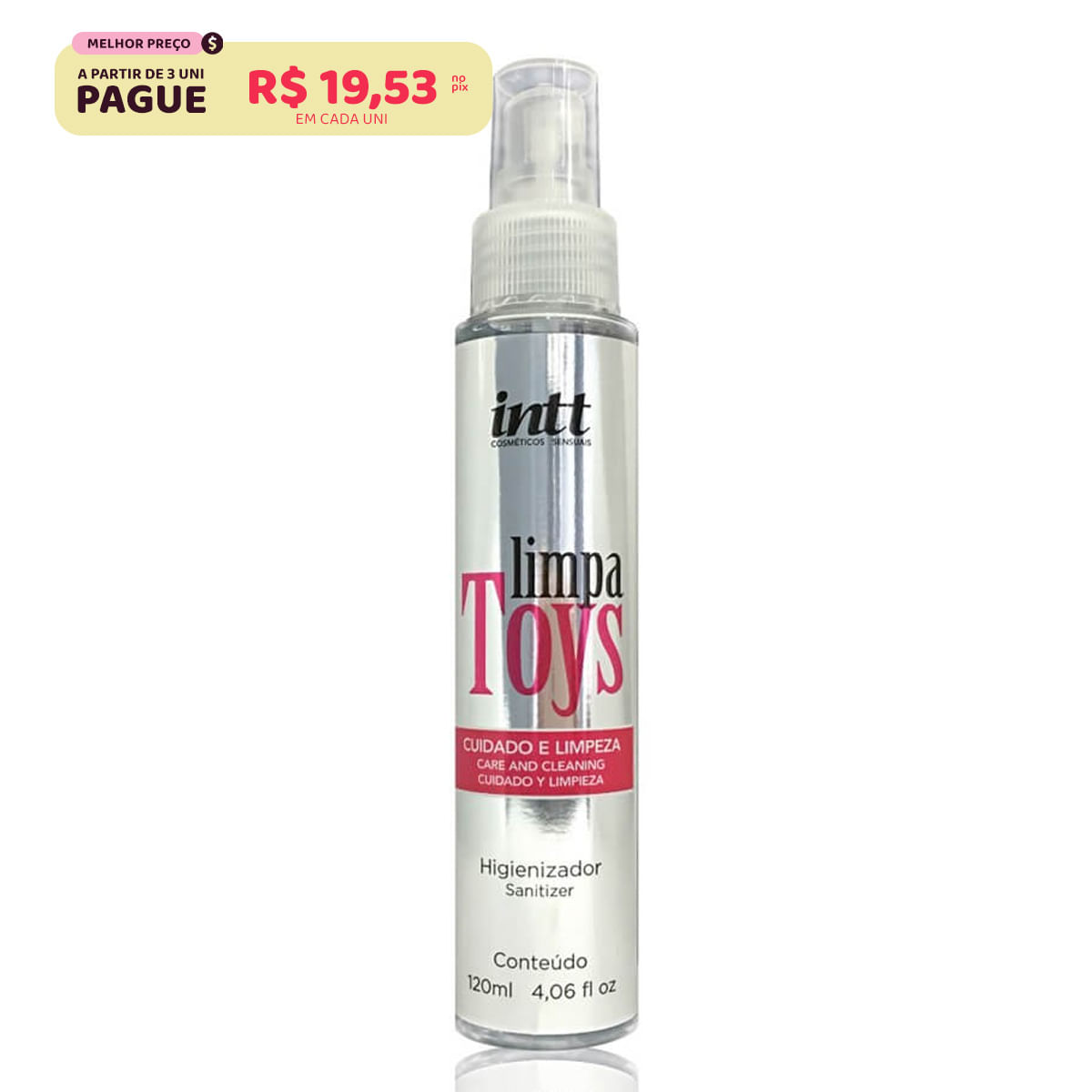 Limpa Toys Higienizador Líquido para Cuidado e Limpeza 120ml Intt