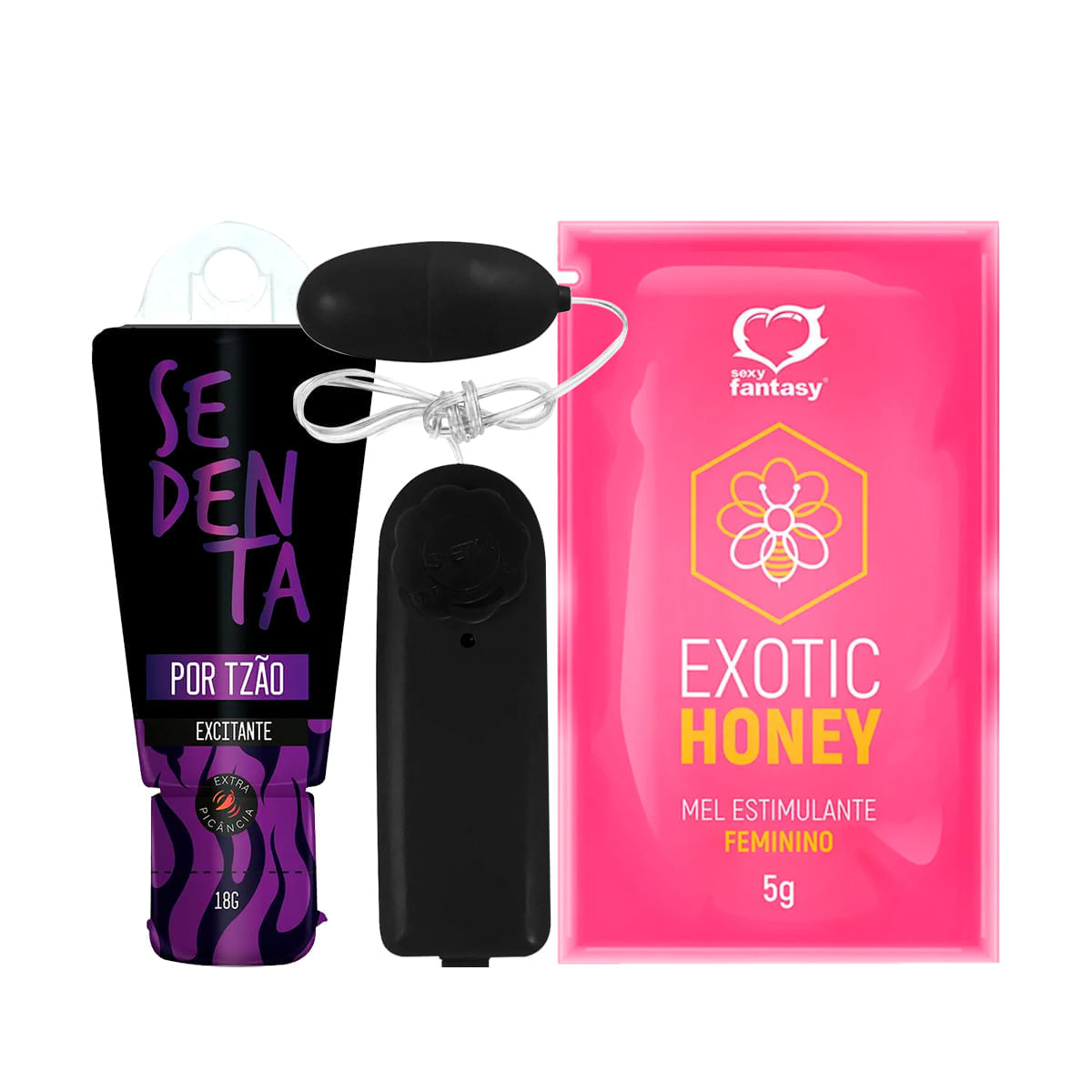 Kit com Sedenta por Tesão MyBullet e Exotic Honey