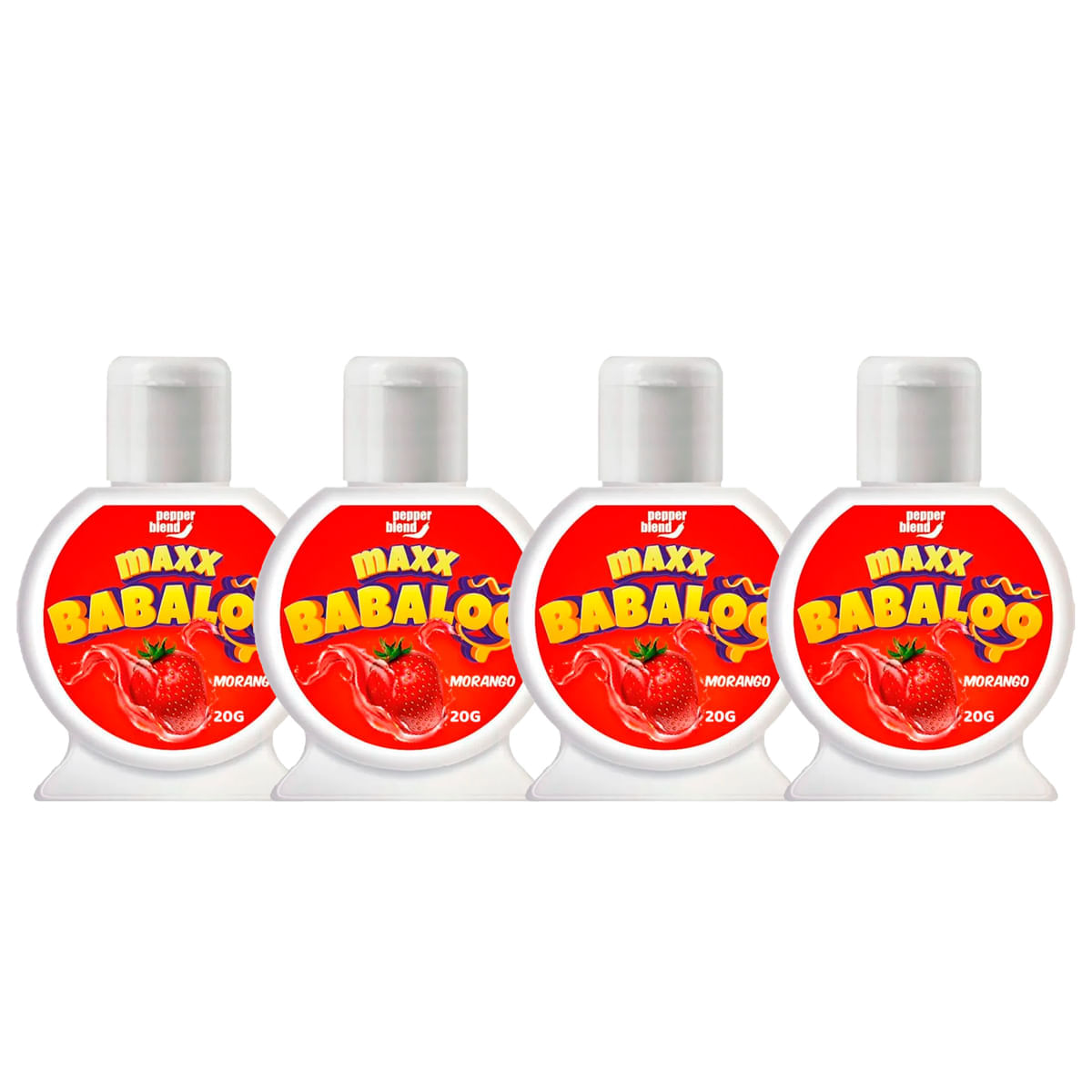Kit com 4 Maxx Babaloo Gel Comestível para Oral