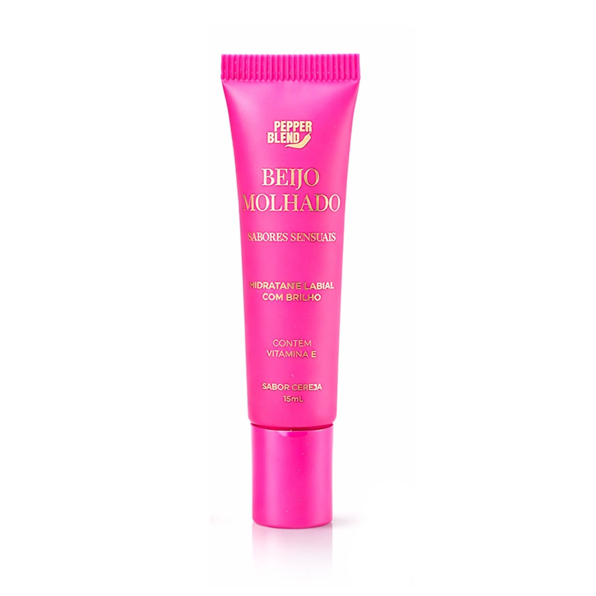 Beijo Molhado Hidratante Labial com Brilho e Vitamina E 15ml Pepper Blend