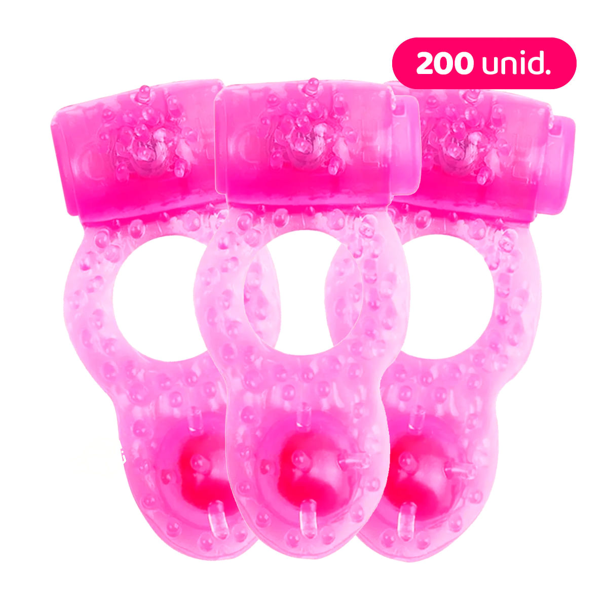 Kit com 200 MyRing Anel Peniano com Vibrador e Pérola