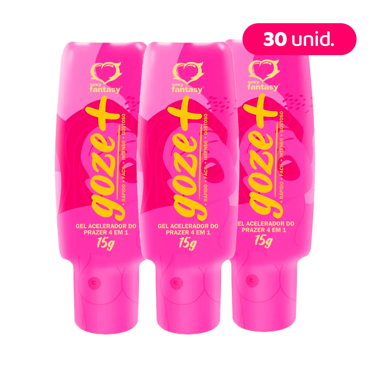 Kit com 30 Goze + Gel Acelerador do Prazer 4 em 1