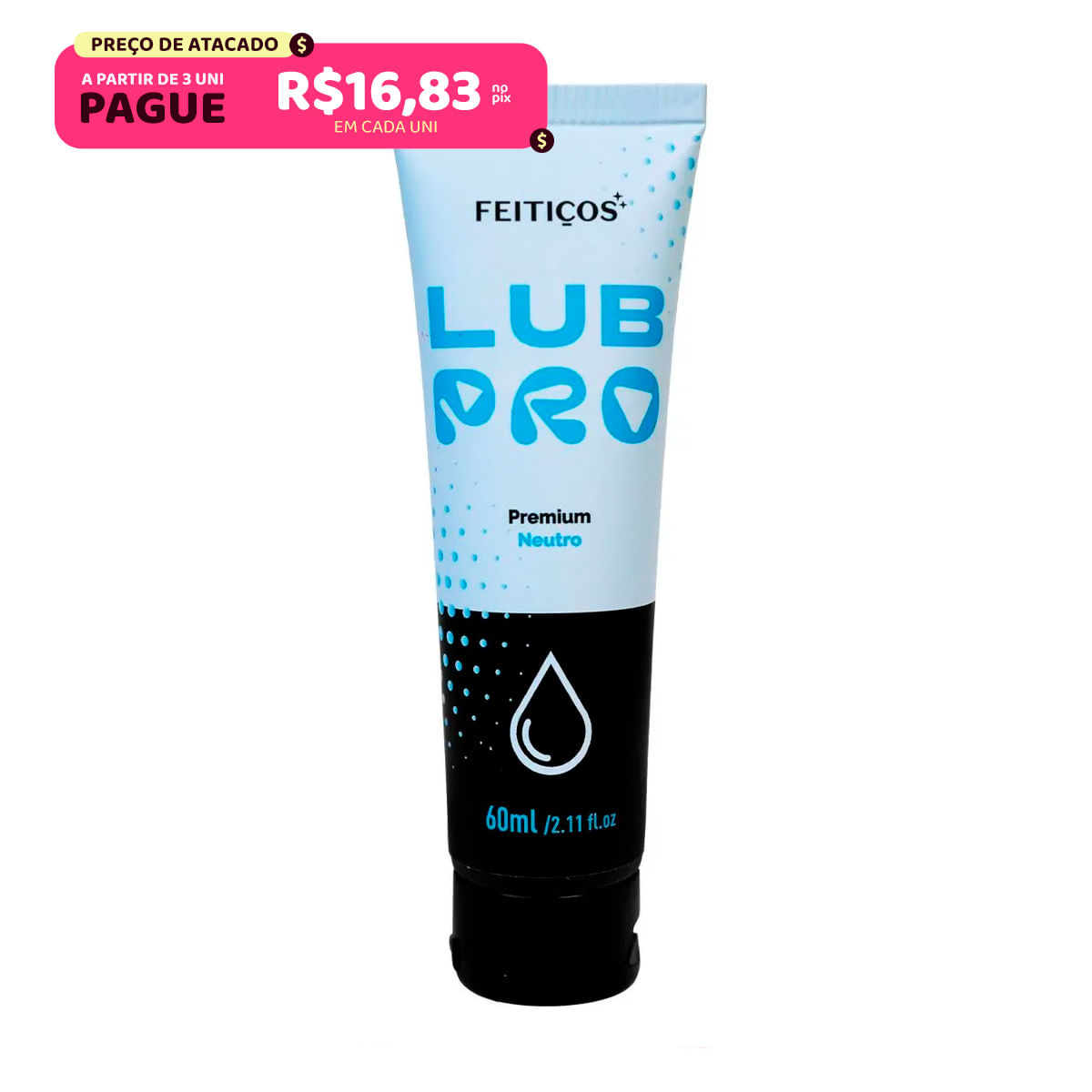 LubPro Premium Lubrificante Neutro 60ml Feitiços Aromáticos LubPro Premium Lubrificante Neutro 60ml Feitiços Aromáticos