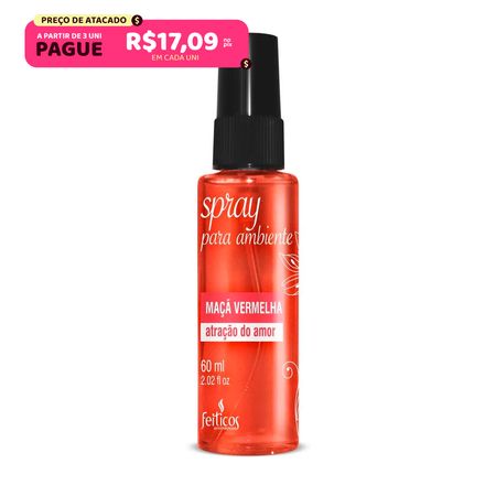 Spray para Ambiente Maça Vermelha Atração do Amor 60ml Feitiços