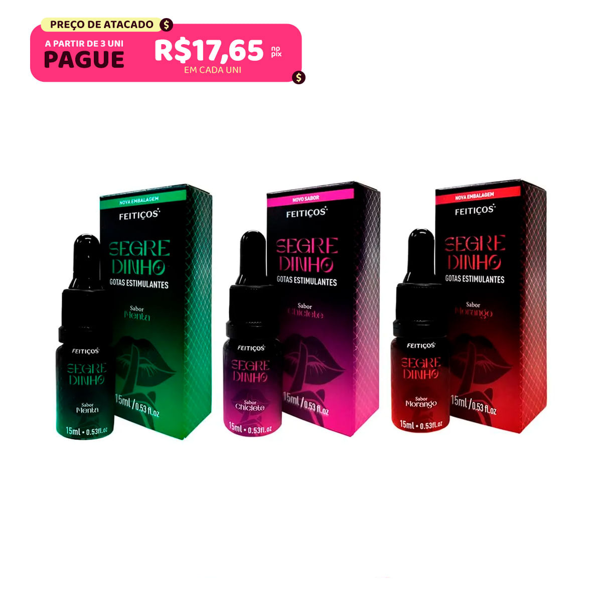 Segredinho Gotas Estimulantes 15ml Feitiços Aromáticos