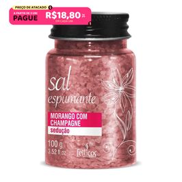 Sal Espumante Sedução Morango com Champagne 100g Feitiços