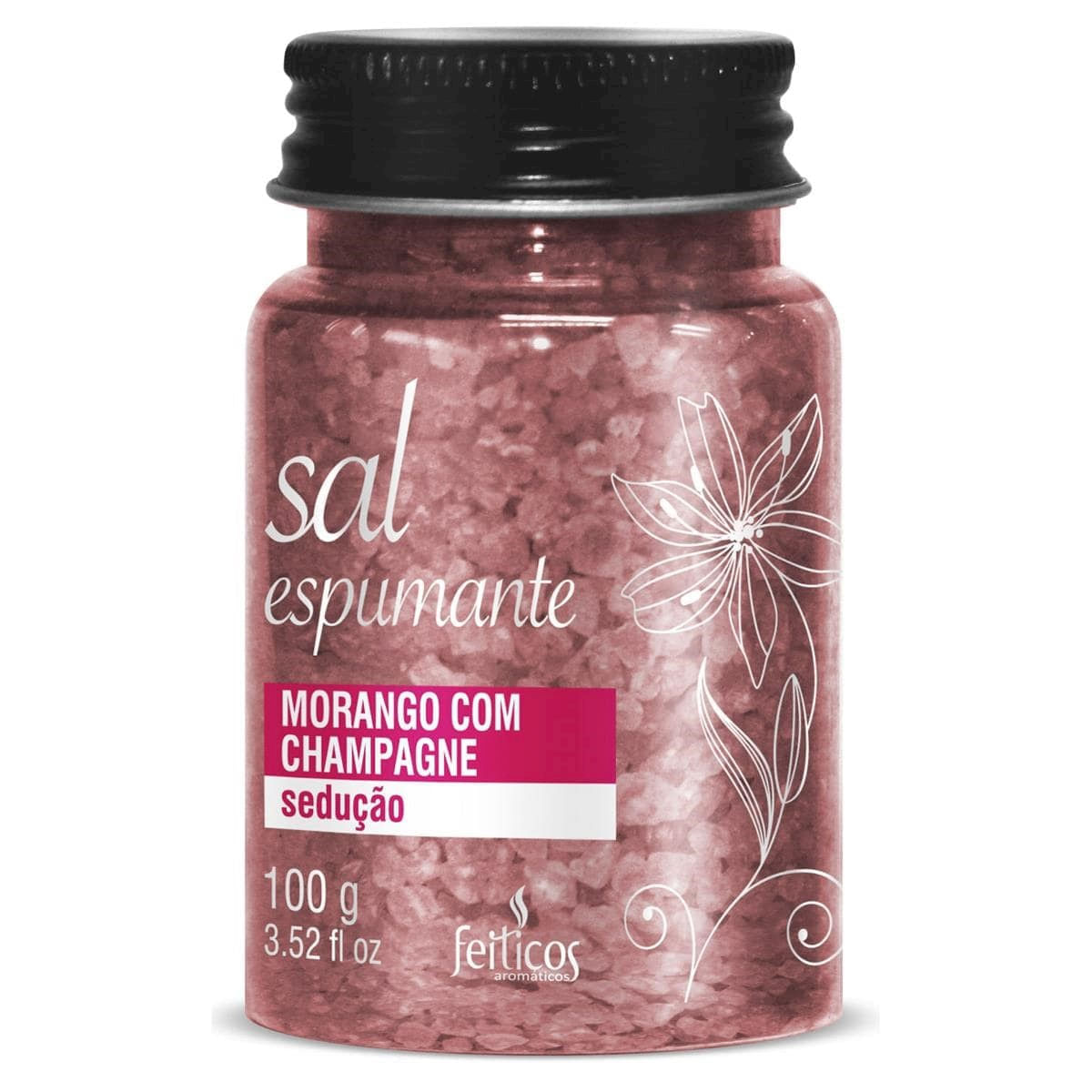 Sal Espumante Sedução Morango com Champagne 100g Feitiços