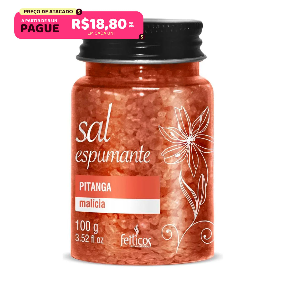 Sal Espumante Malícia Pitanga 100g Feitiços