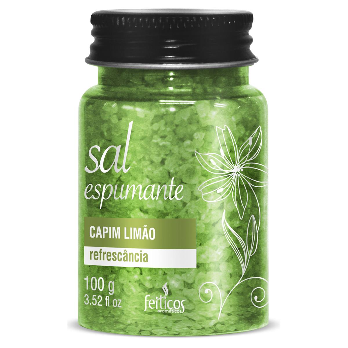 Sal Espumante Refrescância Capim Limão 100g Feitiços