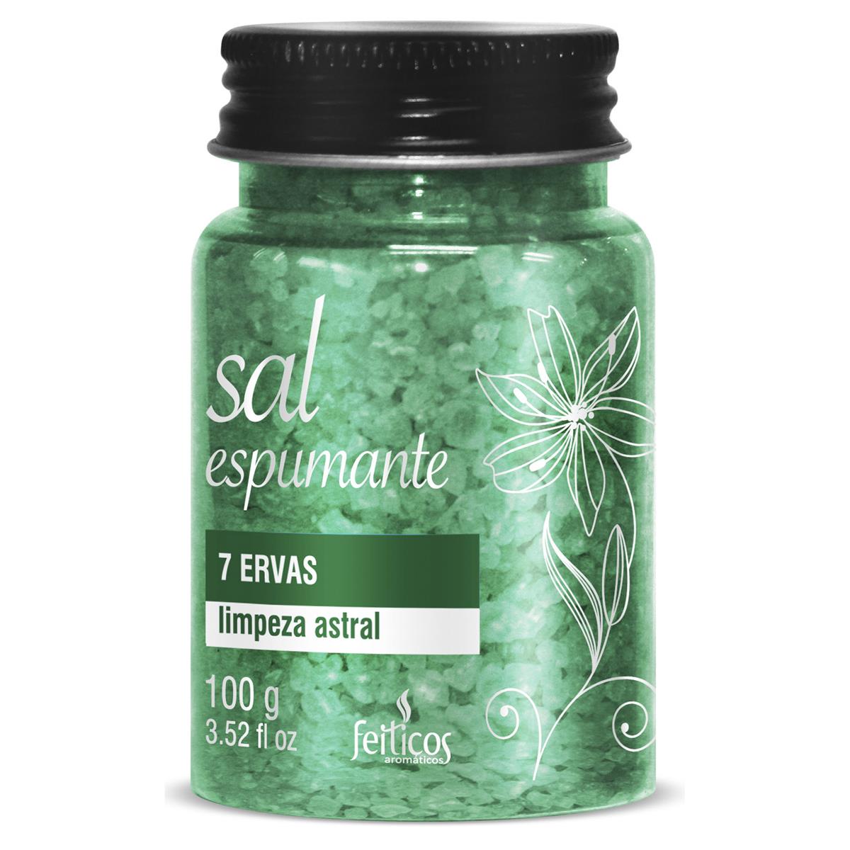 Sal Espumante Limpeza Astral 7 Ervas 100g Feitiços - Miess