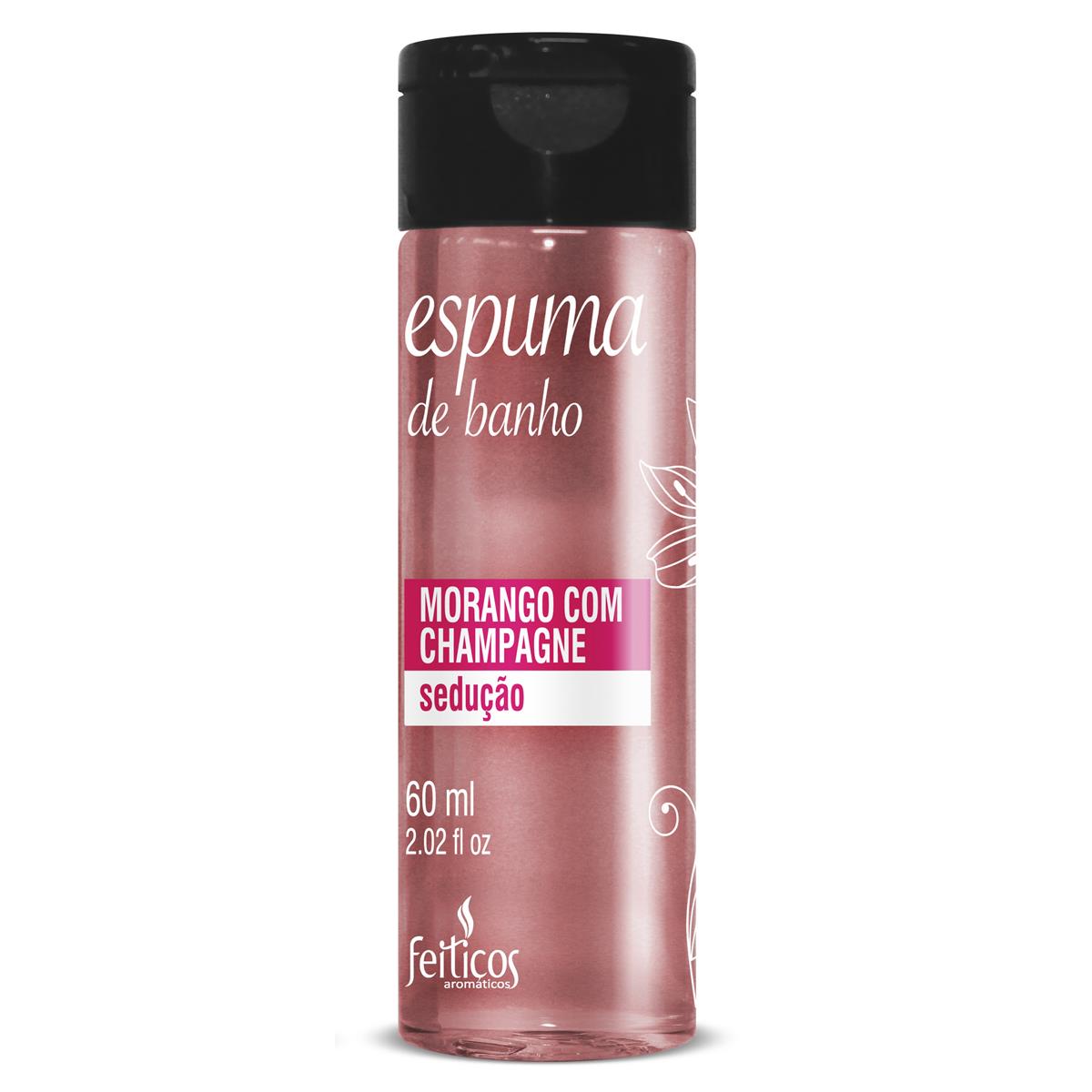 Espuma de Banho Morango com Champagne Sedução 60ml Feitiços - Miess