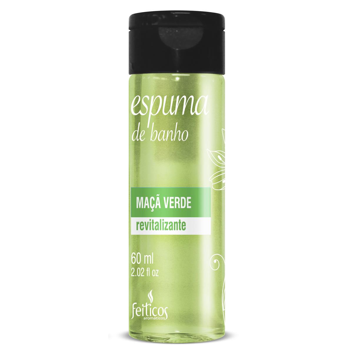 Espuma de Banho Maça Verde Revitalizante 60ml Feitiços