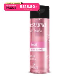 Espuma de Banho Rosas Amor e Paixão 60ml Feitiços