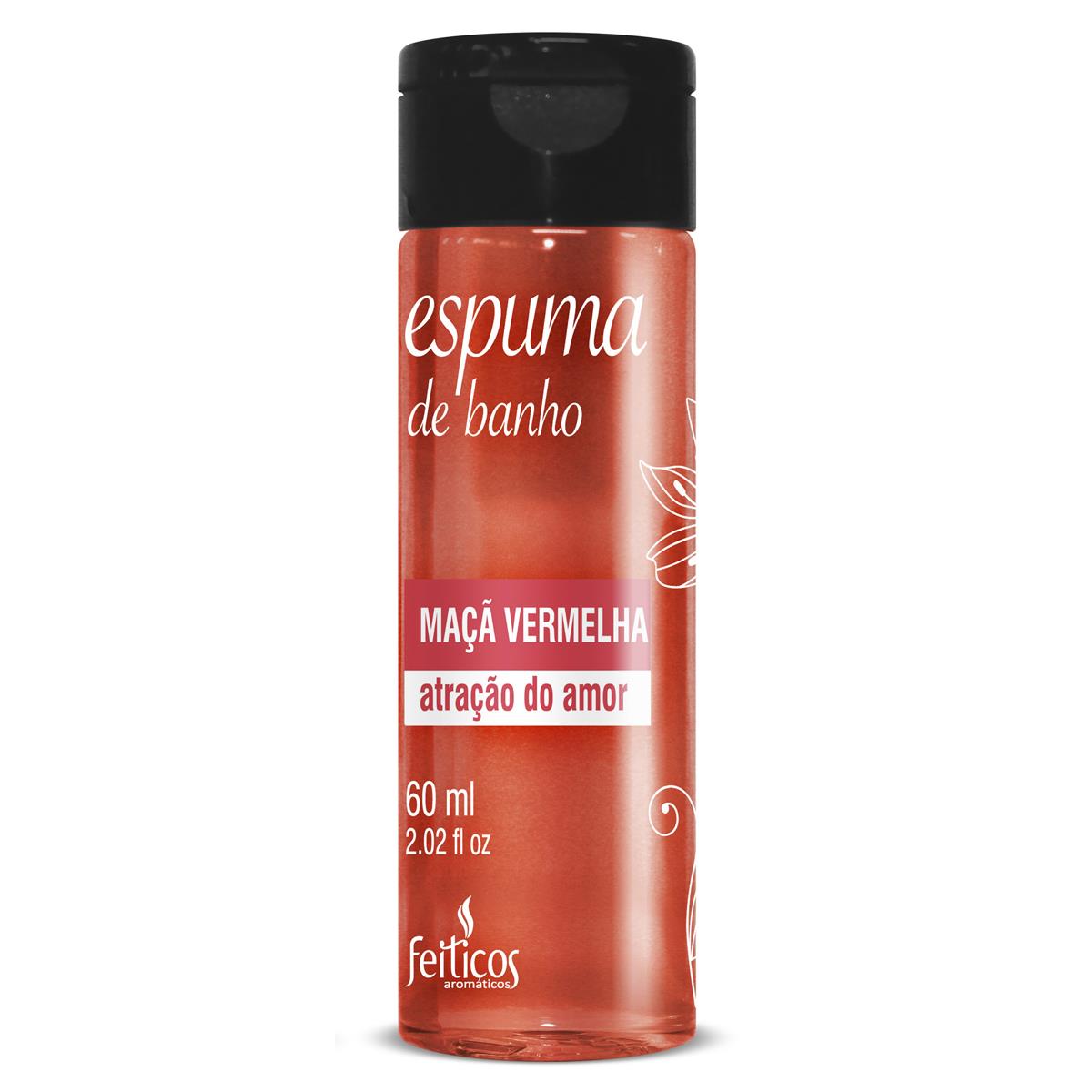Espuma de Banho Maçã Vermelha Atração do Amor 60ml Feitiços