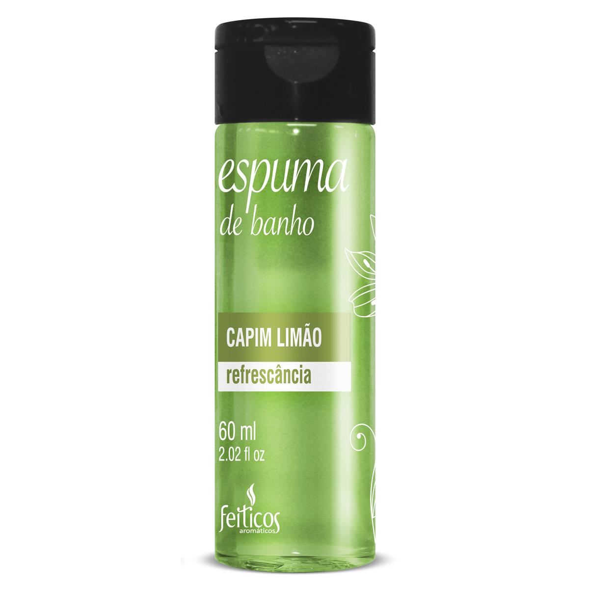 Espuma de Banho Capim Limão Refrescância 60ml Feitiços