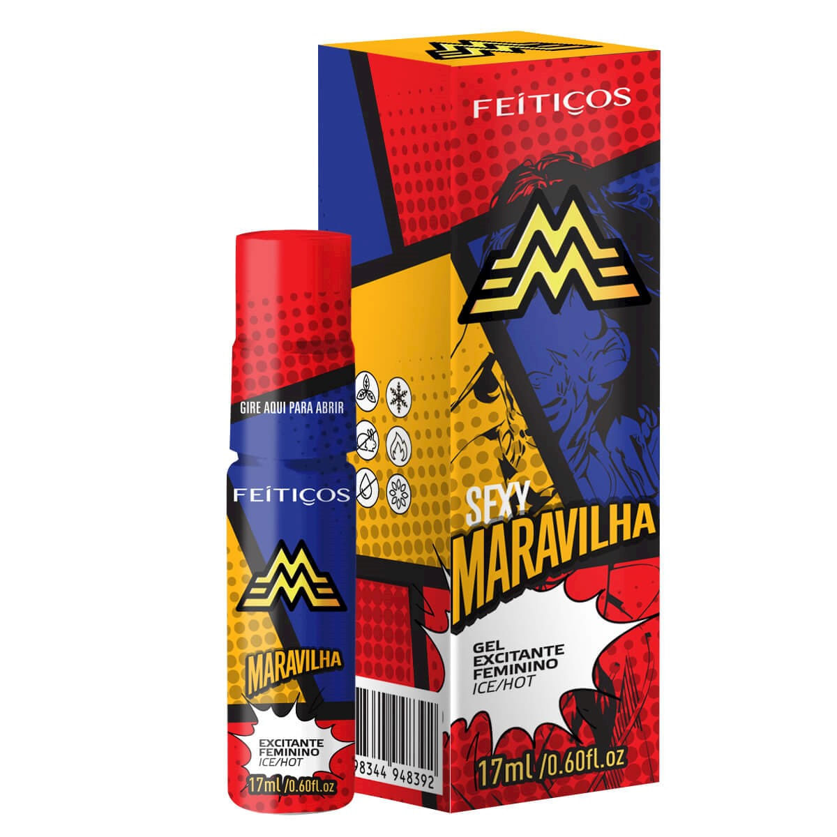 Sexy Maravilha Gel Excitante Feminino Hot Ice 17ml Feitiços Aromáticos
