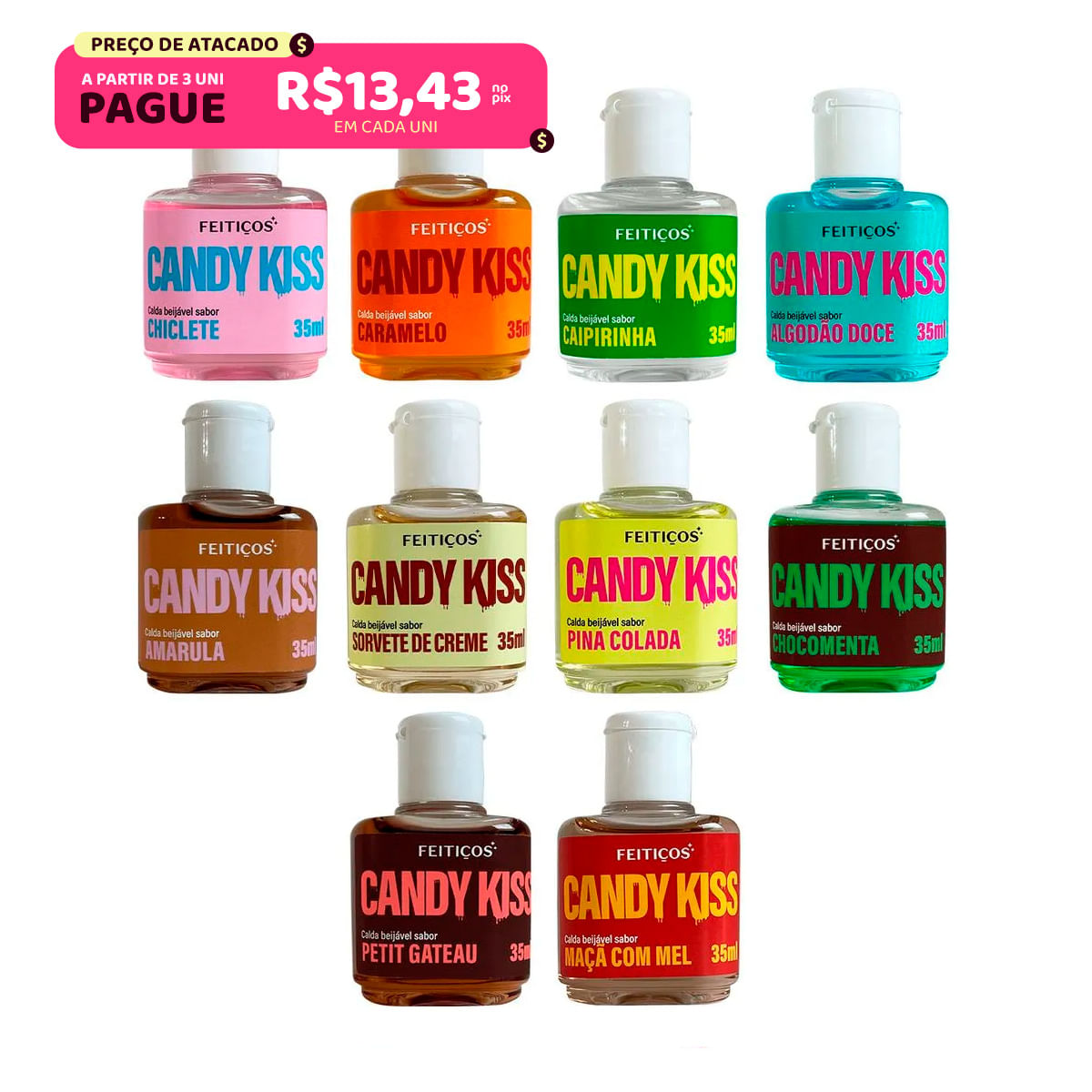 Candy Kiss Calda Beijável Drinks e Sabores 35ml Feitiços Aromáticos