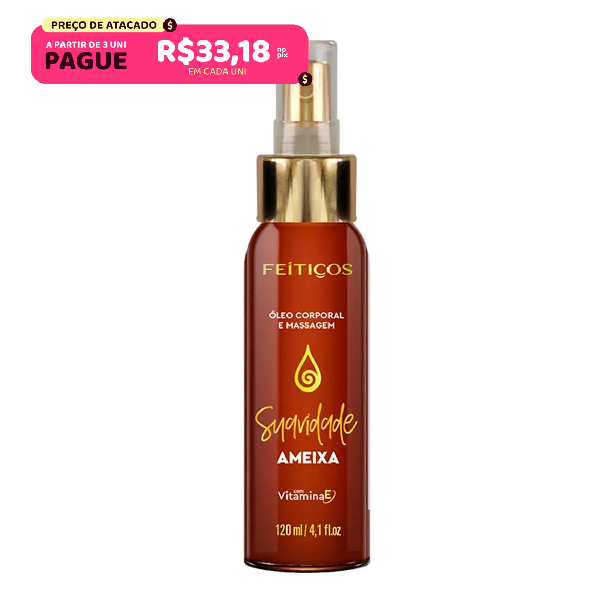 Suavidade Óleo Corporal e Massagem em Spray Fragrância Ameixa 120ml Feitiços Aromáticos Suavidade Óleo Corporal e Massagem em Spray Fragrância Ameixa 120ml Feitiços Aromáticos