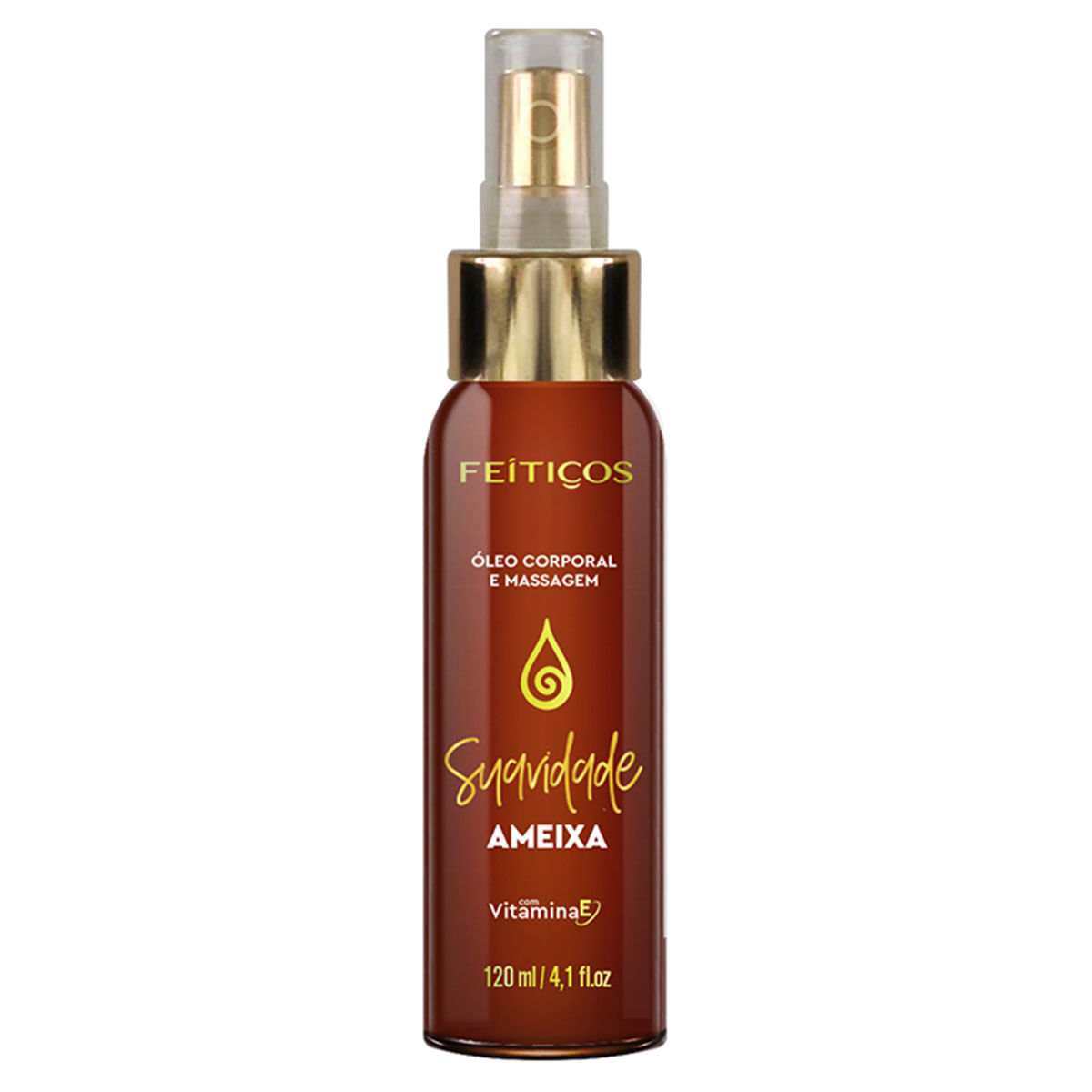Suavidade Óleo Corporal e Massagem em Spray Fragrância Ameixa 120ml Feitiços Aromáticos