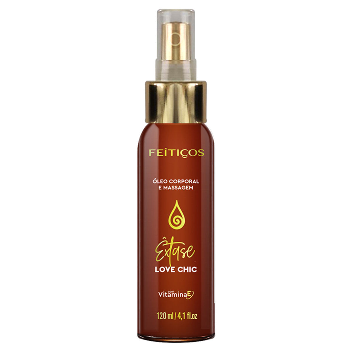 Êxtase Óleo Corporal e Massagem em Spray Fragrância Love Chic 120ml Feitiços Aromáticos