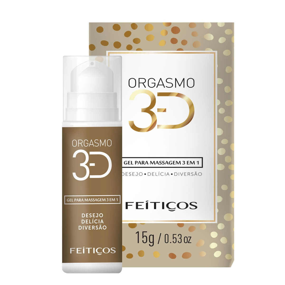 Orgasmo 3D Gel Excitante 3 em 1 15g Feitiços Aromáticos