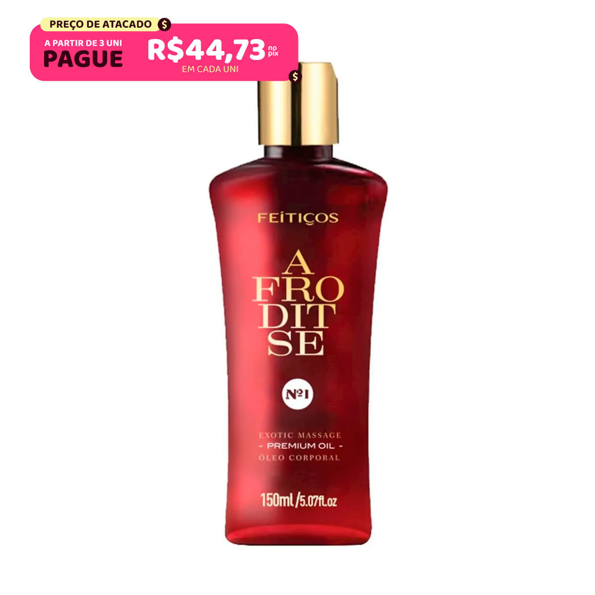 Afroditse Exotic Massagem Premium Óleo Corporal 150ml Feitiços Aromáticos