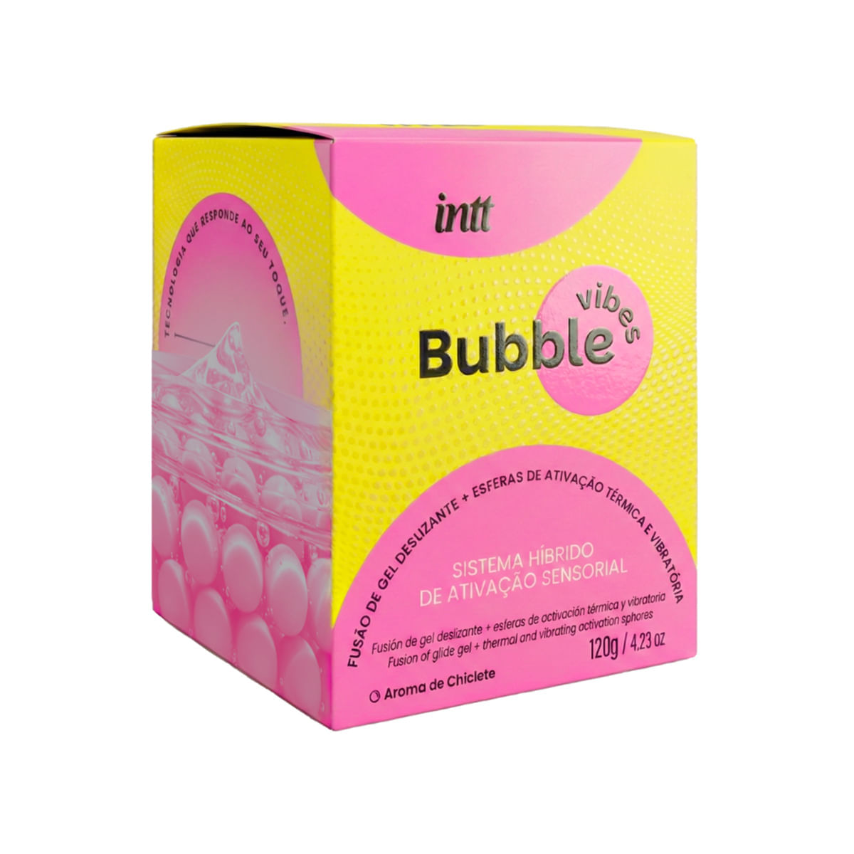 Bubble Vibes 3 em 1 Lubrificante e Excitante com Esferas e Jambu 120g Intt