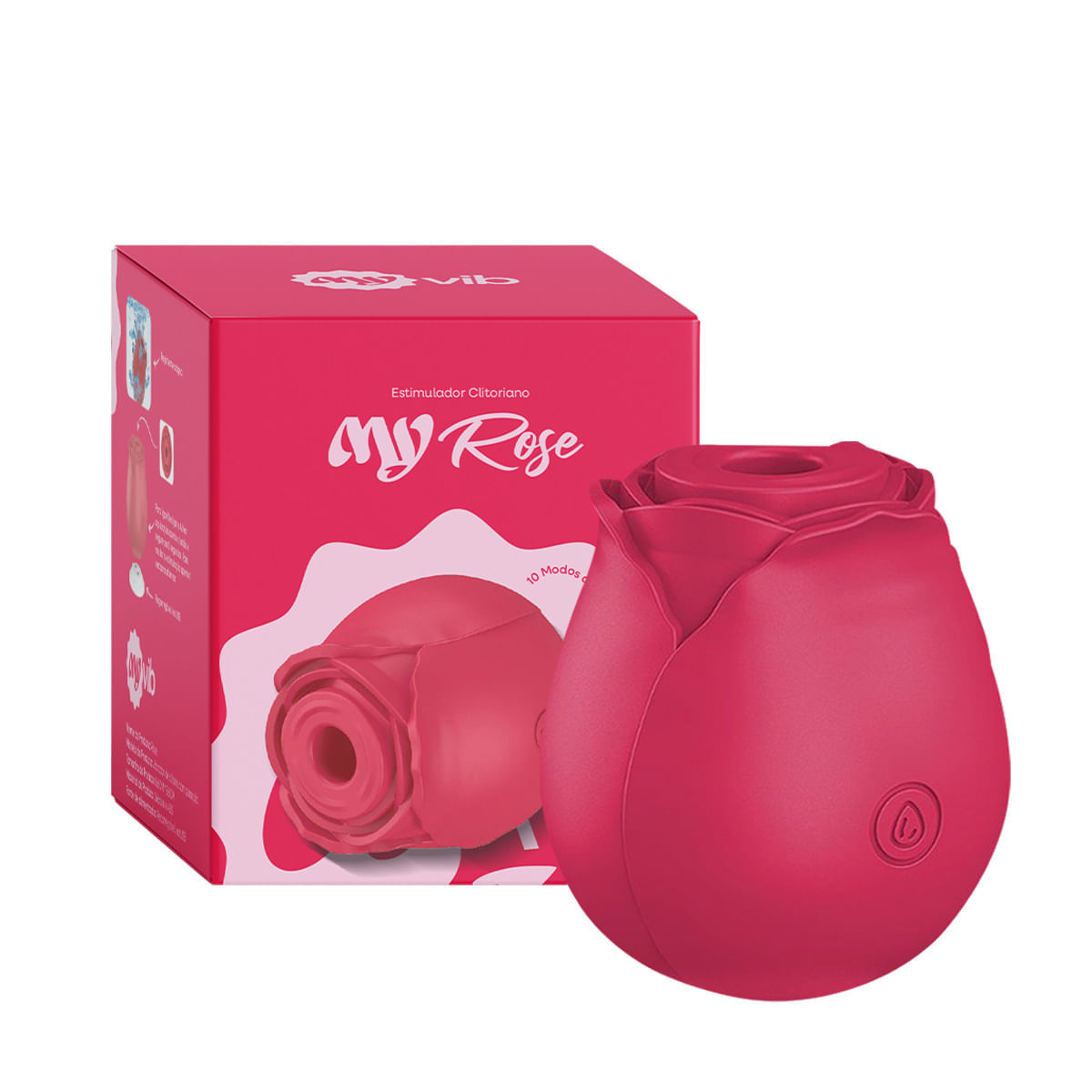 MyRose Rosa Estimuladora de Clitóris com 10 Modos de Pulsação MyVib