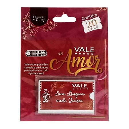 Jogo para Casais Vale do Amor com 20 Cartas Diversão ao Cubo