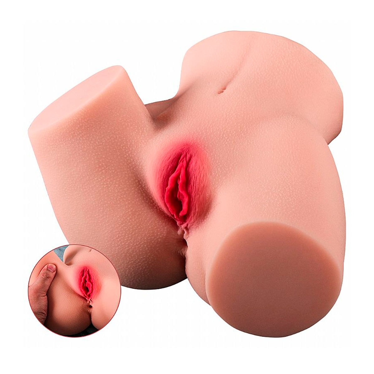 Masturbador Masculino em Formato de Bunda com Vagina e Ânus em Cyberskin Sexy Import
