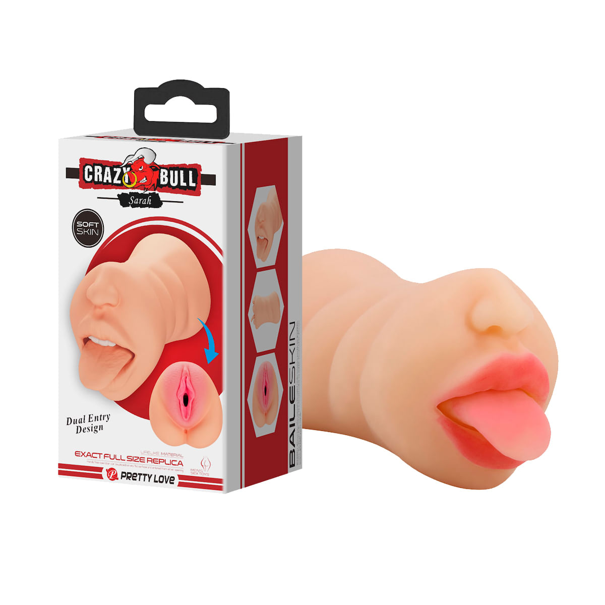 Crazy Bull Sarah Masturbador Masculino Realístico Duplo Boca e Vagina Vip Mix