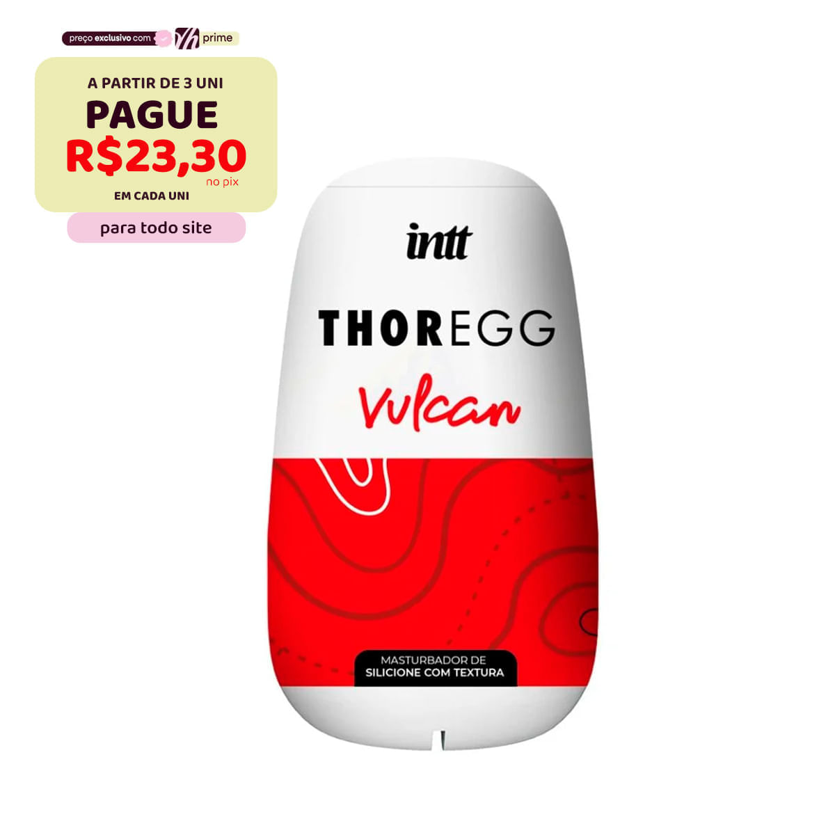 Thor Egg Vulcan Masturbador Masculino Texturizada Intt Thor Egg Vulcan Masturbador Masculino Texturizada Intt