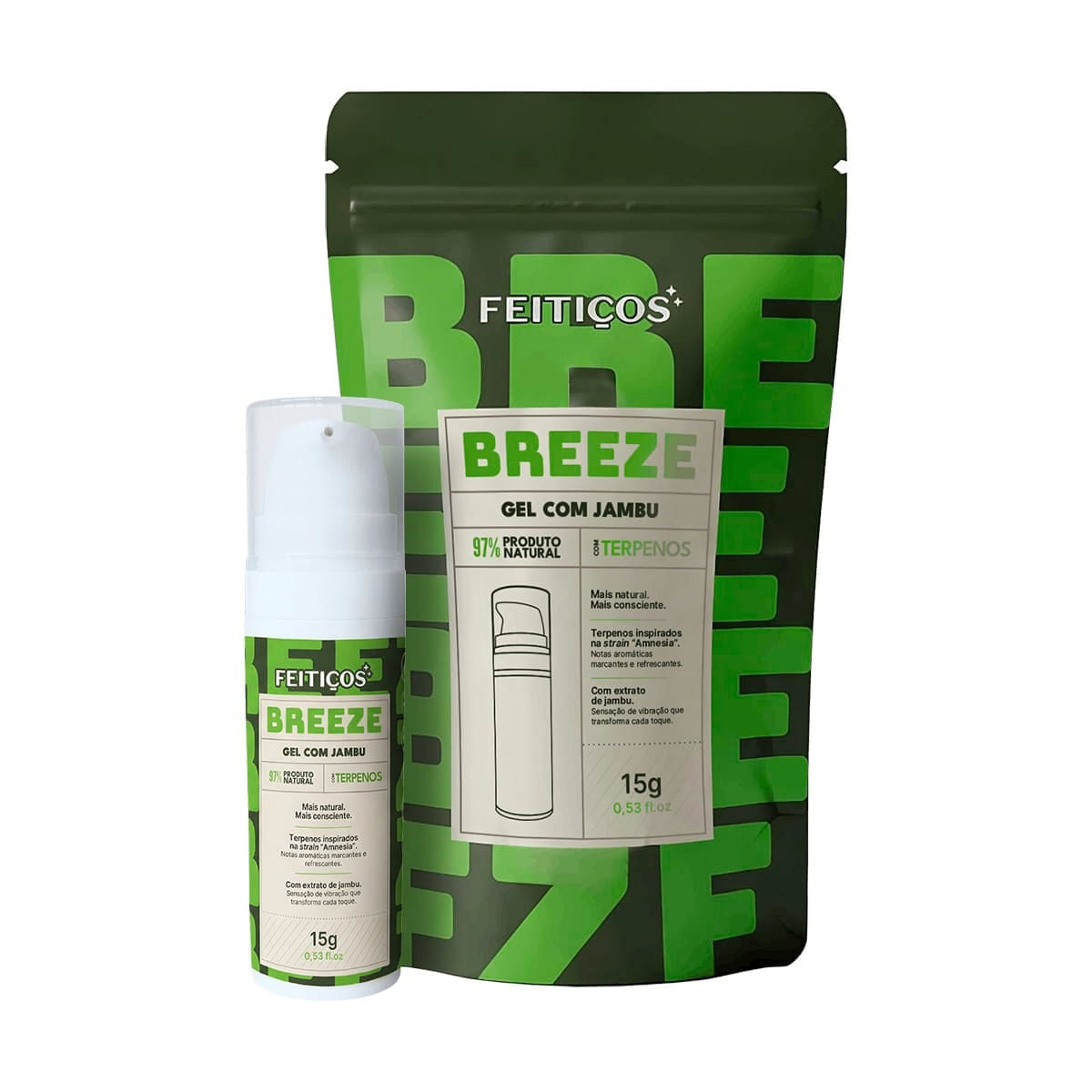 Breeze Excitante em Gel com Jambu e Terpenos 15g Feitiços Aromáticos Breeze Excitante em Gel com Jambu e Terpenos 15g Feitiços Aromáticos