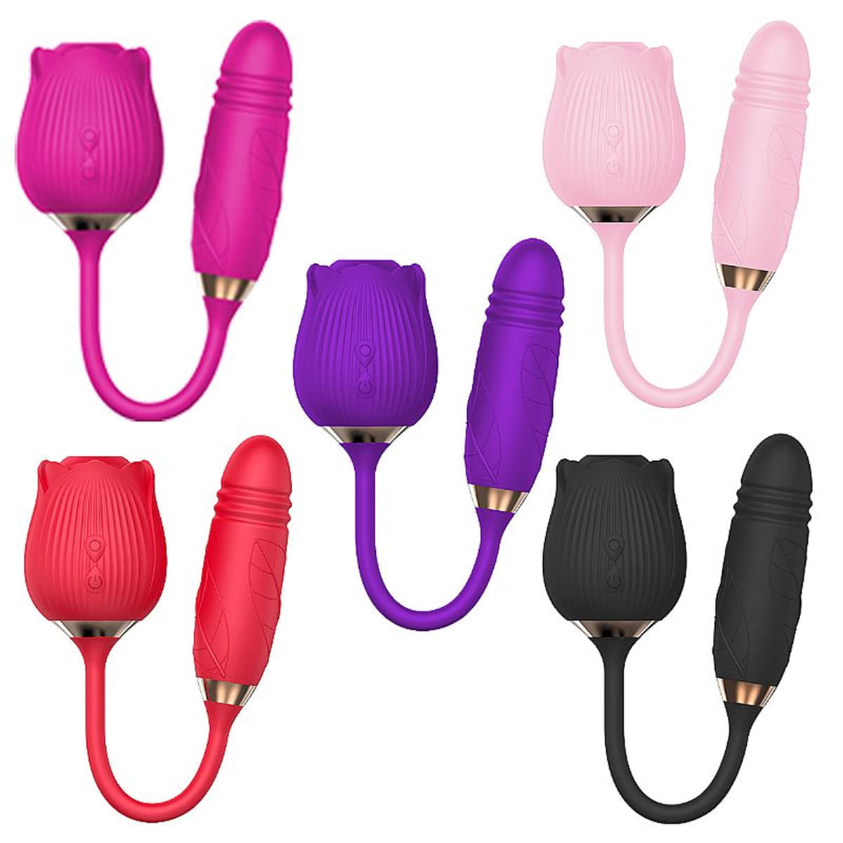 Sophie Vibrador Formato de Rosa com 10 Modos de Vibração, Vai e Vem e Pulsação Sexy Import