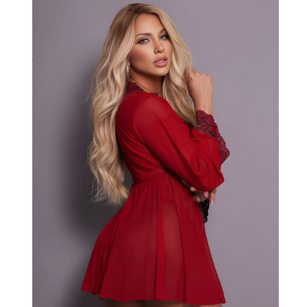 Hobby em Tule com Detalhes em Renda Coleção Jardim Secreto Tallyta Moda Apimentada