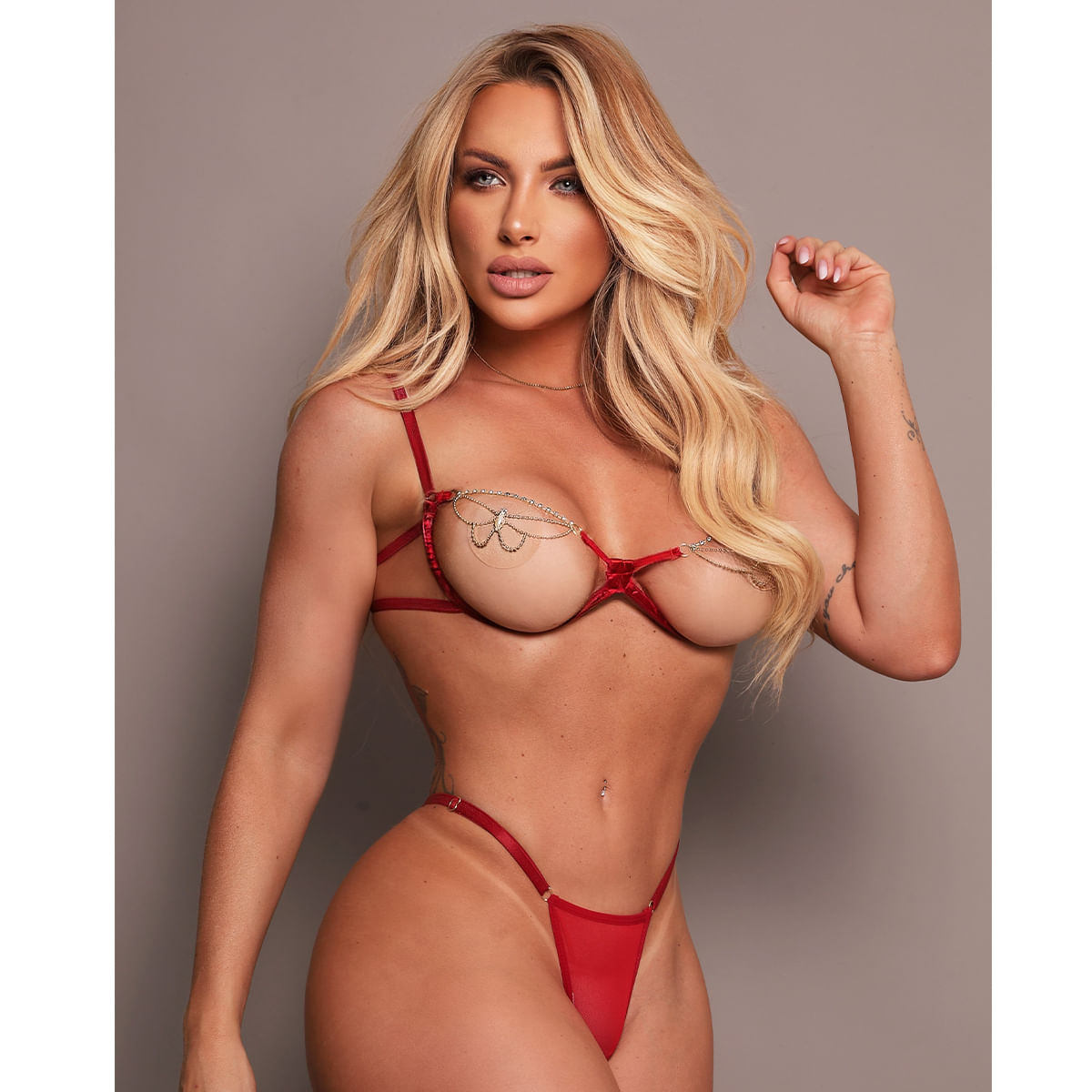 Conjunto Voo Secreto com Calcinha Personalizável Coleção Metamorfose Tallyta Moda Apimentada