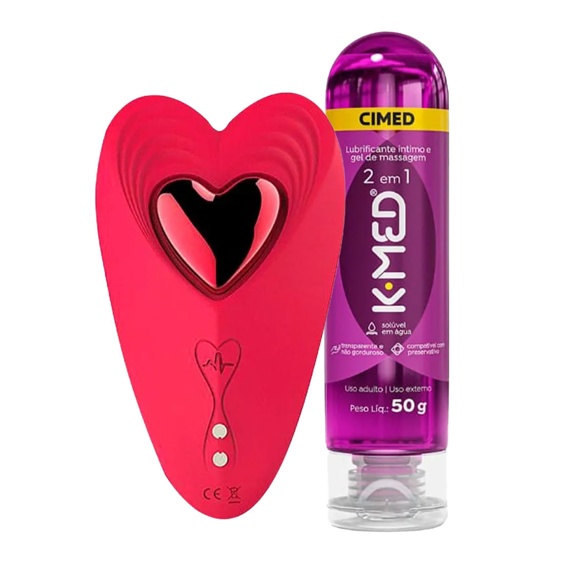 Kit com MyPanty Vibrador de Calcinha e Lubrificante Íntimo K-Med 2 em 1