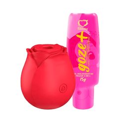 Duplinha com Goze + Gel Acelerador do Prazer e Rosa Estimuladora de Clitóris