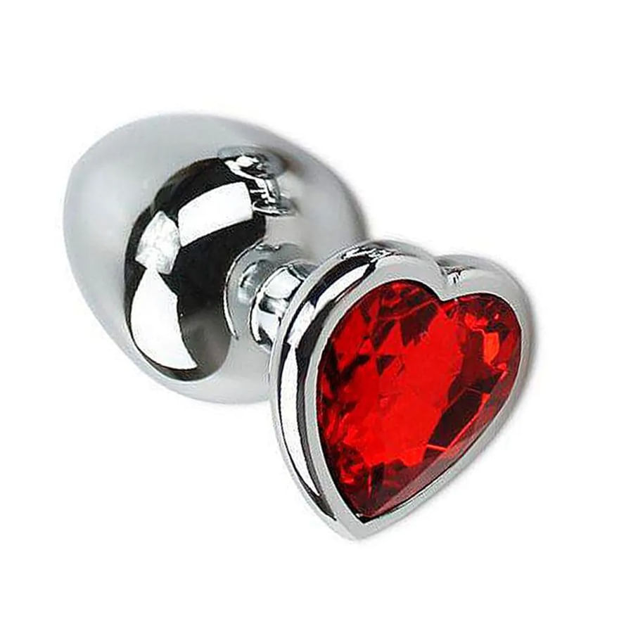 Plug Anal Cônico com Cristal Formato Coração P Sexy Import