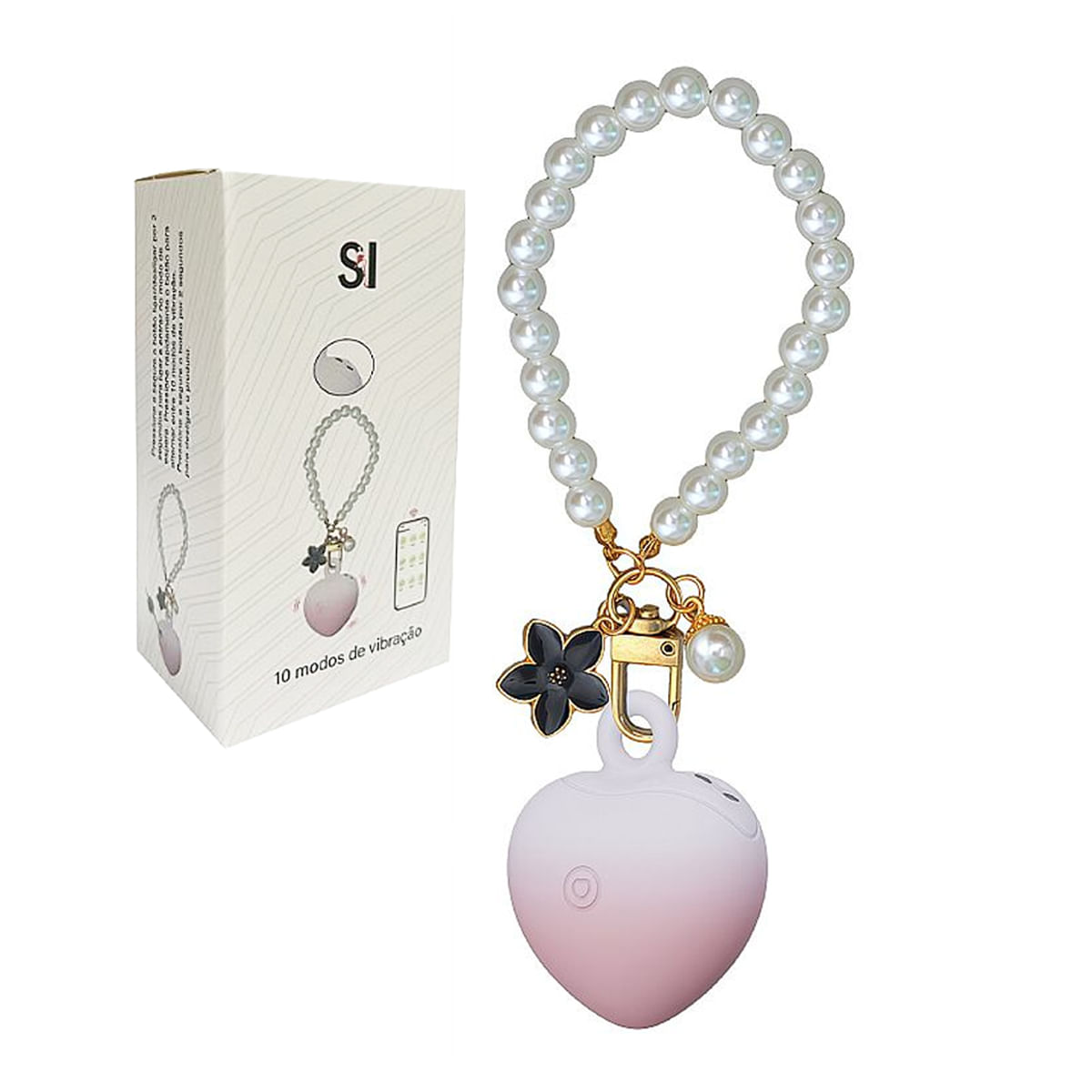 Vibrador em Formato de Coração em Chaveiro a Longa Distância Sexy Import