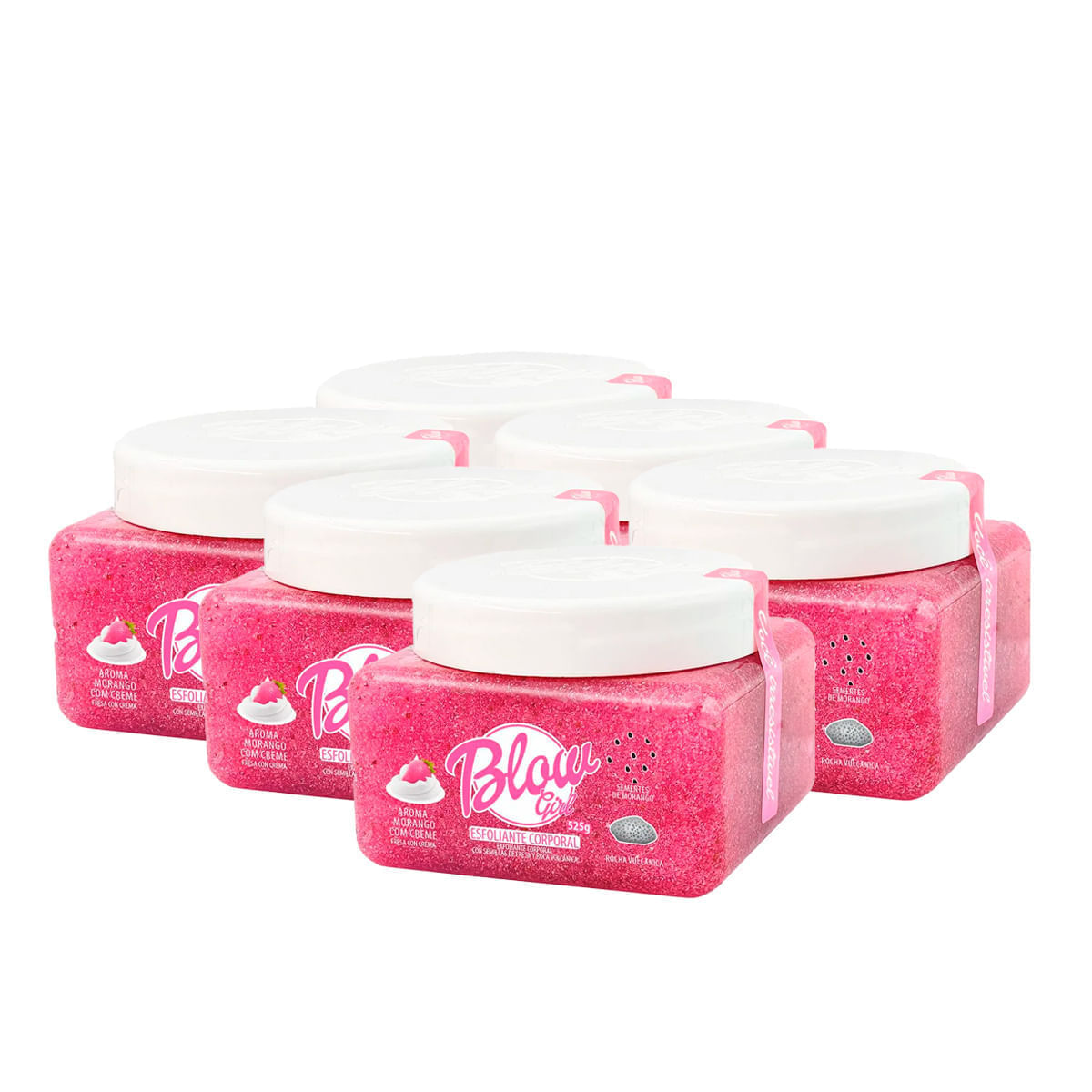 Kit com 6 Blow Girl Esfoliante Corporal com Glitter