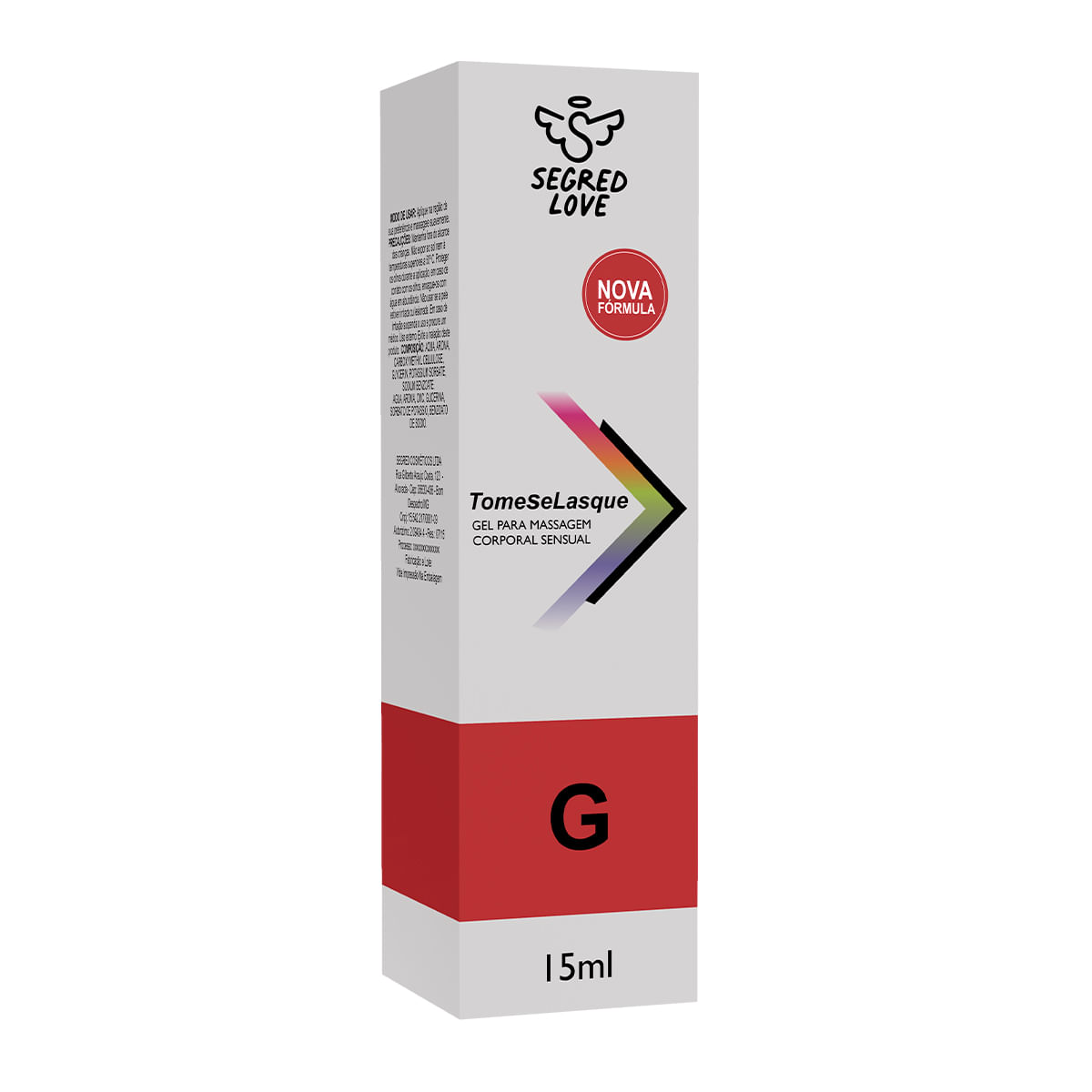 TomeSeLasque Gel para Massagem Beijável que Esquenta Sabor Chocolate com Pimenta 15ml Segred Love