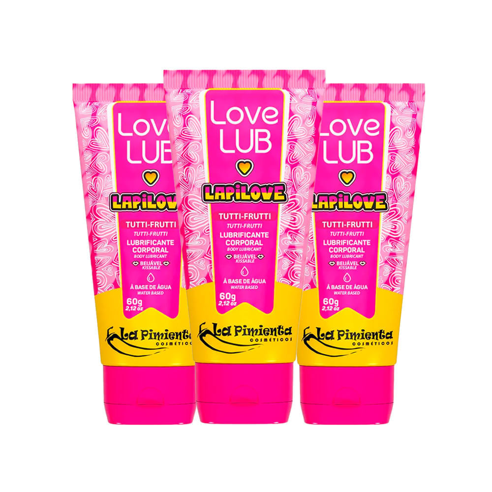 Kit com 3 Love Lub LapiLove Tutti Frutti