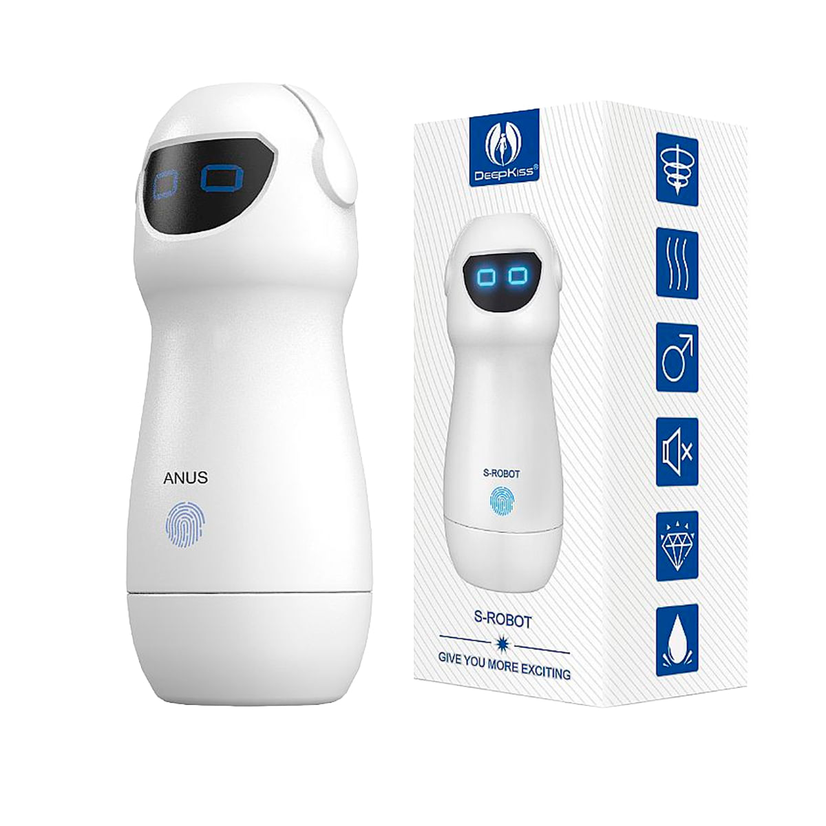 S Robot Masturbador em Formato de Lanterna com Ânus Vibração e Voz Sexy Import