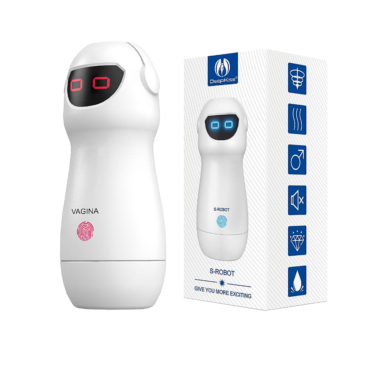 S Robot Masturbador em Formato de Lanterna com Vagina Vibração e Voz Sexy Import