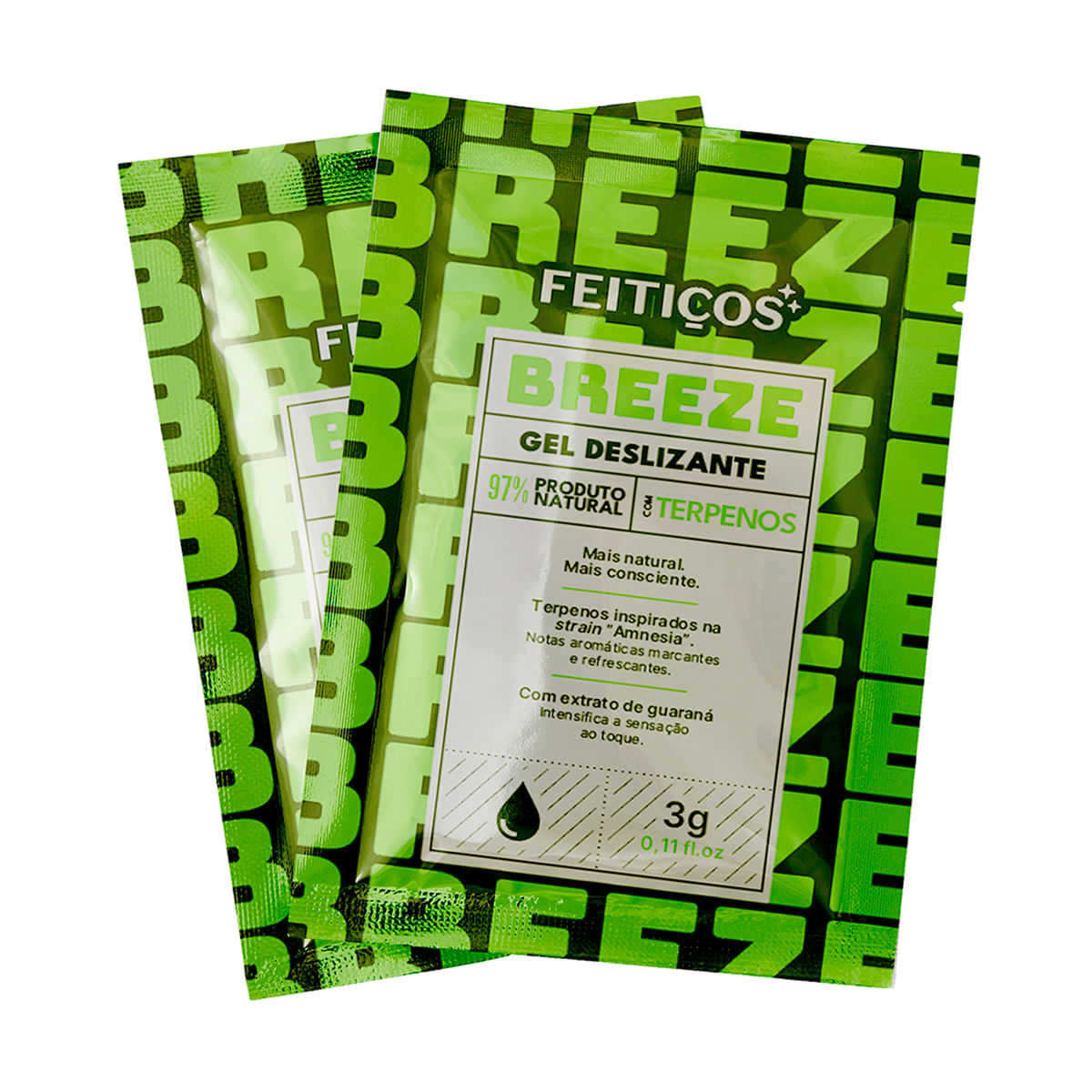 Sachê Breeze Gel Deslizante com Terpenos 3ml Feitiços Aromáticos
